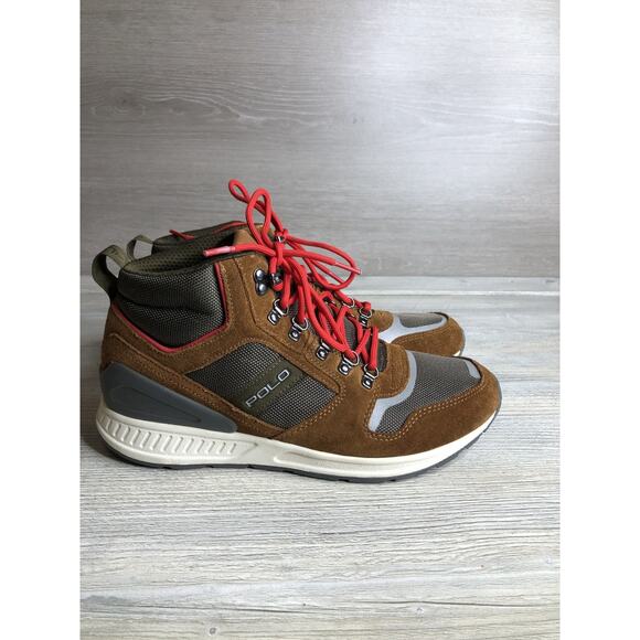 POLO Ralph Lauren Mens Size 8.5D Train 100 Mid Suede Mesh Sneakers Shoes main image 6